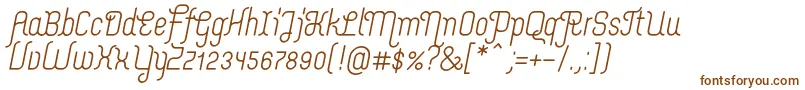 MerijntjeSemibolditalic Font – Brown Fonts on White Background