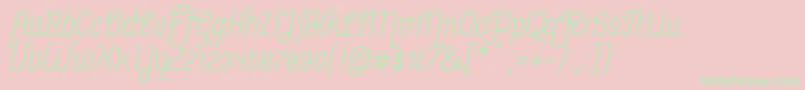 MerijntjeSemibolditalic Font – Green Fonts on Pink Background