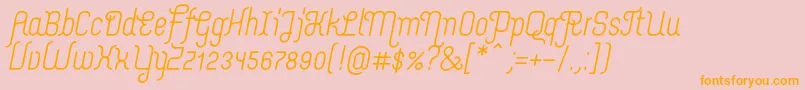 MerijntjeSemibolditalic Font – Orange Fonts on Pink Background