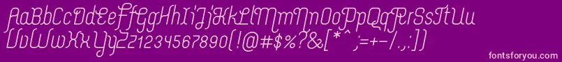 MerijntjeSemibolditalic Font – Pink Fonts on Purple Background