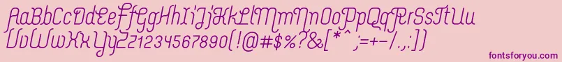 MerijntjeSemibolditalic Font – Purple Fonts on Pink Background