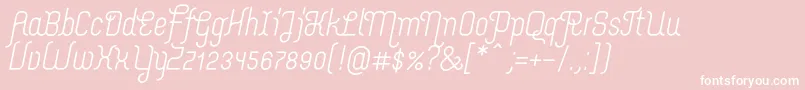 MerijntjeSemibolditalic Font – White Fonts on Pink Background