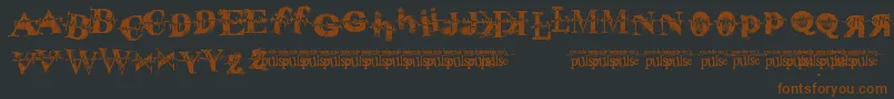 PulseVirgin Font – Brown Fonts on Black Background