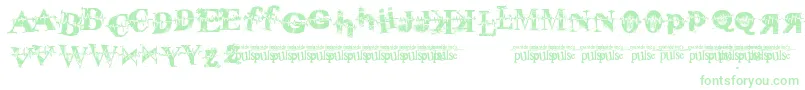 PulseVirgin-Schriftart – Grüne Schriften