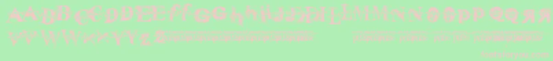 PulseVirgin Font – Pink Fonts on Green Background