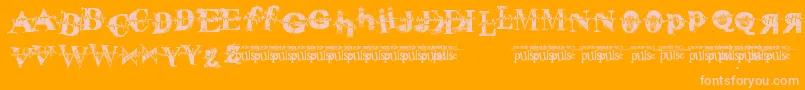 PulseVirgin Font – Pink Fonts on Orange Background