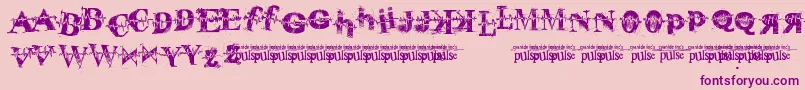 PulseVirgin-Schriftart – Violette Schriften auf rosa Hintergrund