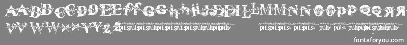 Шрифт PulseVirgin – белые шрифты на сером фоне