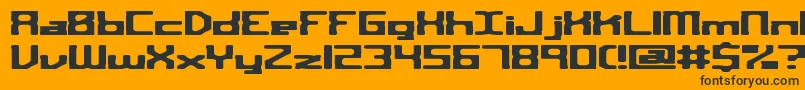 SquareRouteBrk Font – Black Fonts on Orange Background