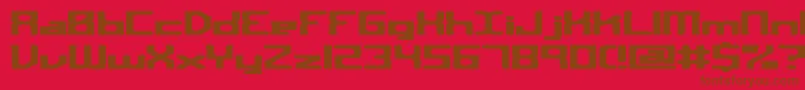 SquareRouteBrk Font – Brown Fonts on Red Background