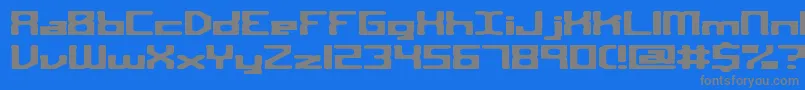 SquareRouteBrk Font – Gray Fonts on Blue Background