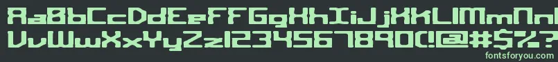 Czcionka SquareRouteBrk – zielone czcionki na czarnym tle