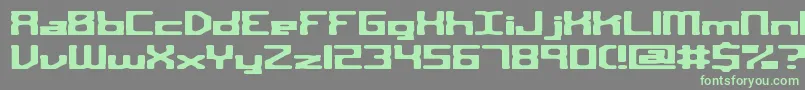 SquareRouteBrk Font – Green Fonts on Gray Background