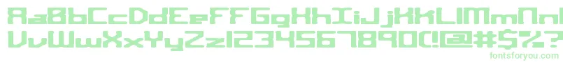 SquareRouteBrk Font – Green Fonts on White Background
