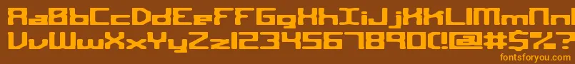 SquareRouteBrk Font – Orange Fonts on Brown Background