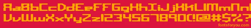 SquareRouteBrk Font – Orange Fonts on Red Background