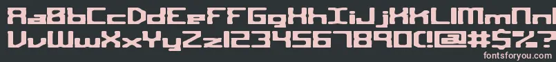 Шрифт SquareRouteBrk – розовые шрифты на чёрном фоне
