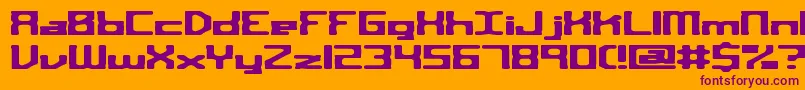 SquareRouteBrk Font – Purple Fonts on Orange Background