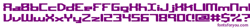 SquareRouteBrk Font – Purple Fonts on White Background