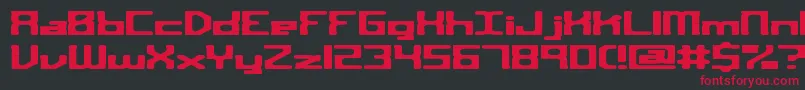 SquareRouteBrk Font – Red Fonts on Black Background