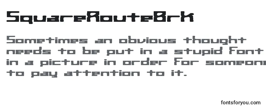 SquareRouteBrk フォントのレビュー