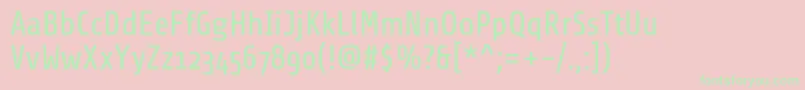 ShareRegularosf Font – Green Fonts on Pink Background