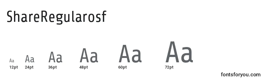 ShareRegularosf Font Sizes