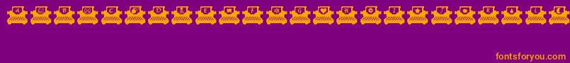 TypewriterLetter Font – Orange Fonts on Purple Background