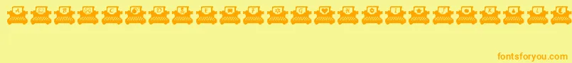 TypewriterLetter Font – Orange Fonts on Yellow Background