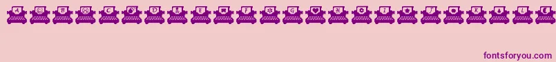 TypewriterLetter Font – Purple Fonts on Pink Background