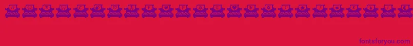 TypewriterLetter Font – Purple Fonts on Red Background