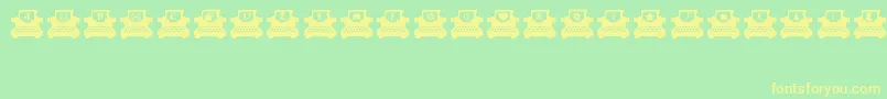 TypewriterLetter Font – Yellow Fonts on Green Background