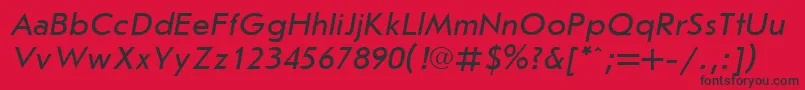 JournalsanscttItalic Font – Black Fonts on Red Background