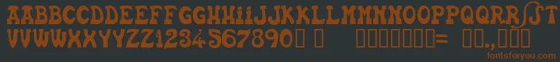 Euskfn Font – Brown Fonts on Black Background