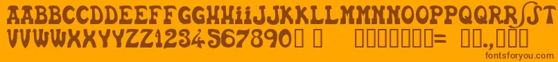 Euskfn Font – Brown Fonts on Orange Background