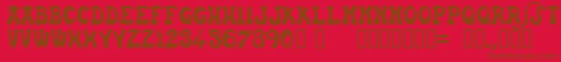 Euskfn Font – Brown Fonts on Red Background