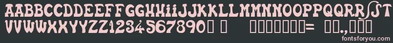 Euskfn Font – Pink Fonts on Black Background