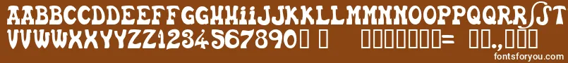 Euskfn Font – White Fonts on Brown Background