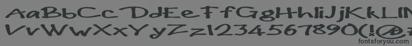 PaulmaulLongsBold Font – Black Fonts on Gray Background