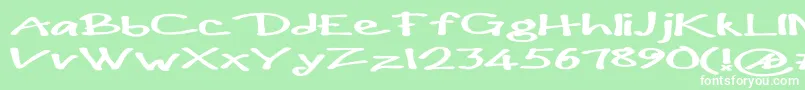 PaulmaulLongsBold Font – White Fonts on Green Background