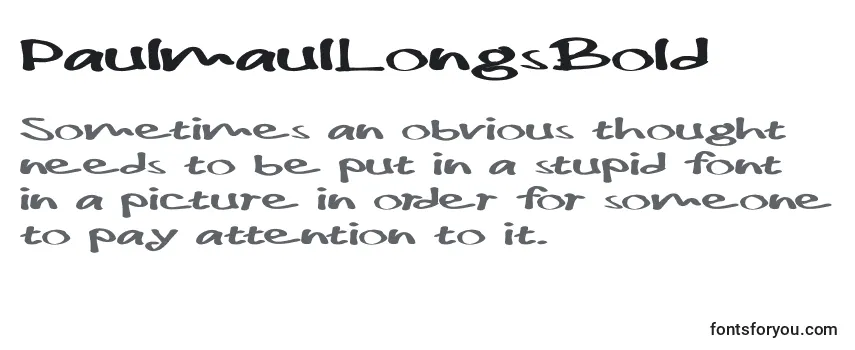 Przegląd czcionki PaulmaulLongsBold