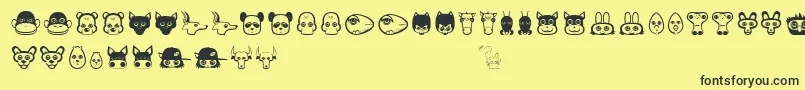 Plasticpets Font – Black Fonts on Yellow Background