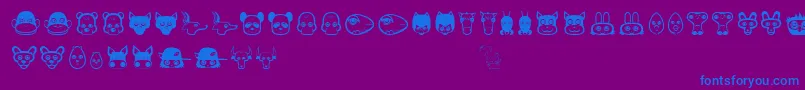 Plasticpets Font – Blue Fonts on Purple Background