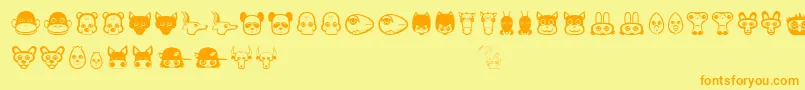 Plasticpets Font – Orange Fonts on Yellow Background