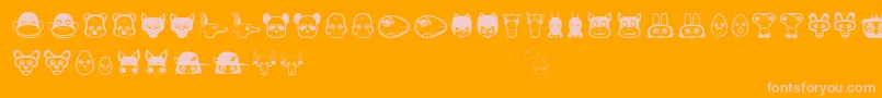 Plasticpets Font – Pink Fonts on Orange Background