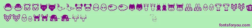 Plasticpets Font – Purple Fonts on Green Background