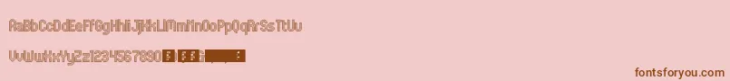 JdDigital Font – Brown Fonts on Pink Background