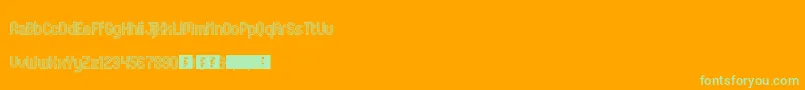 JdDigital Font – Green Fonts on Orange Background