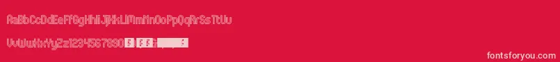 JdDigital Font – Pink Fonts on Red Background