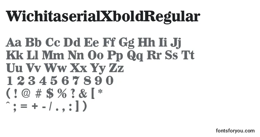 Шрифт WichitaserialXboldRegular – алфавит, цифры, специальные символы